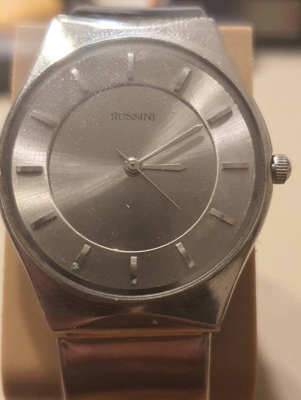 Rossini Minimalist Silver Stainless Steel Mesh Men's Watch
